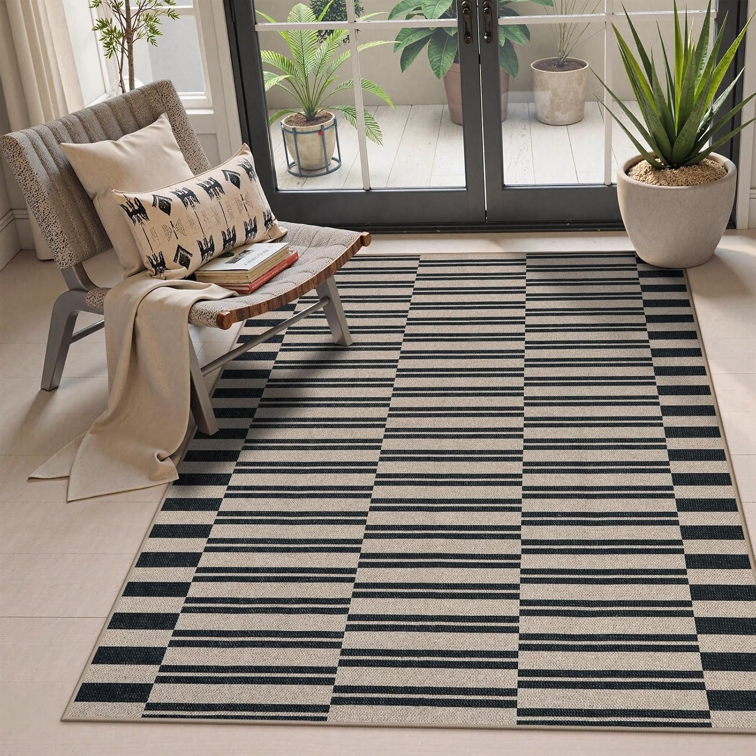 Boho Chic Moroccan Trellis Bedroom Carpet Detail